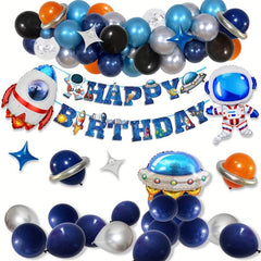 Space Theme Party Supplies Decorations 65pcs Balloons Happy Birthday Party