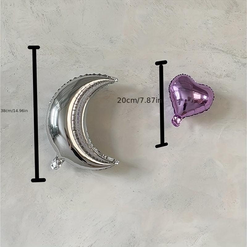 Aluminum Film Balloon Moon Love Shape Background Wall Decoration