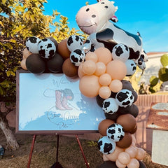 Cow Theme Balloons Arch Garland Kit for Party Decorations
