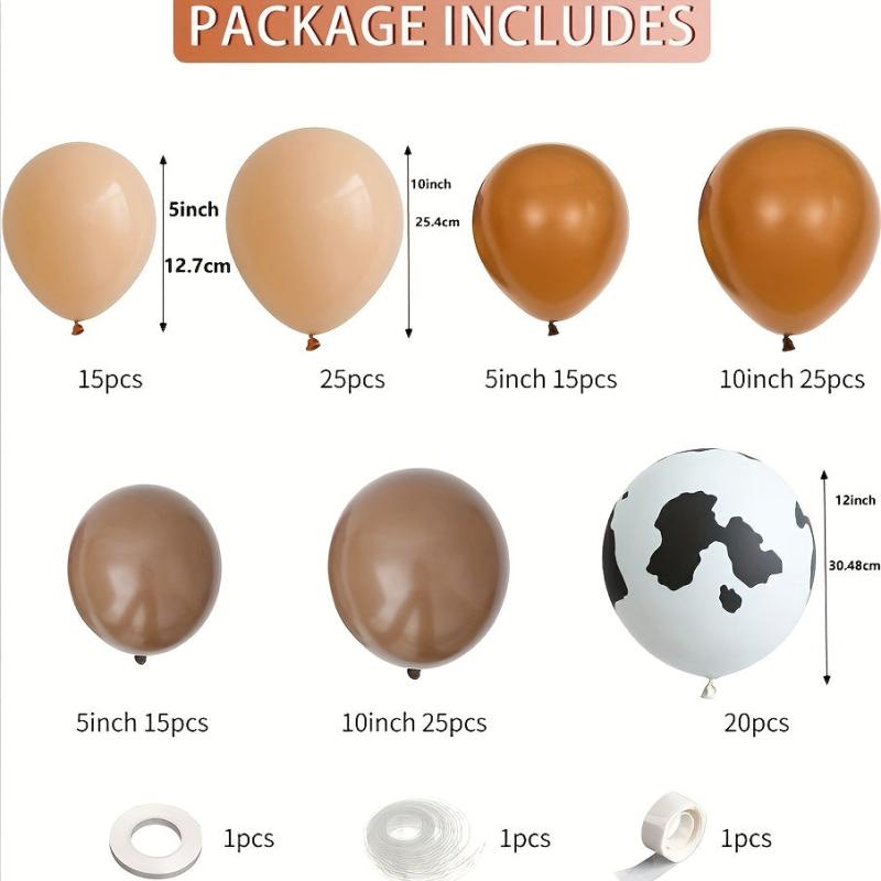 Cow Theme Balloons Arch Garland Kit for Party Decorations