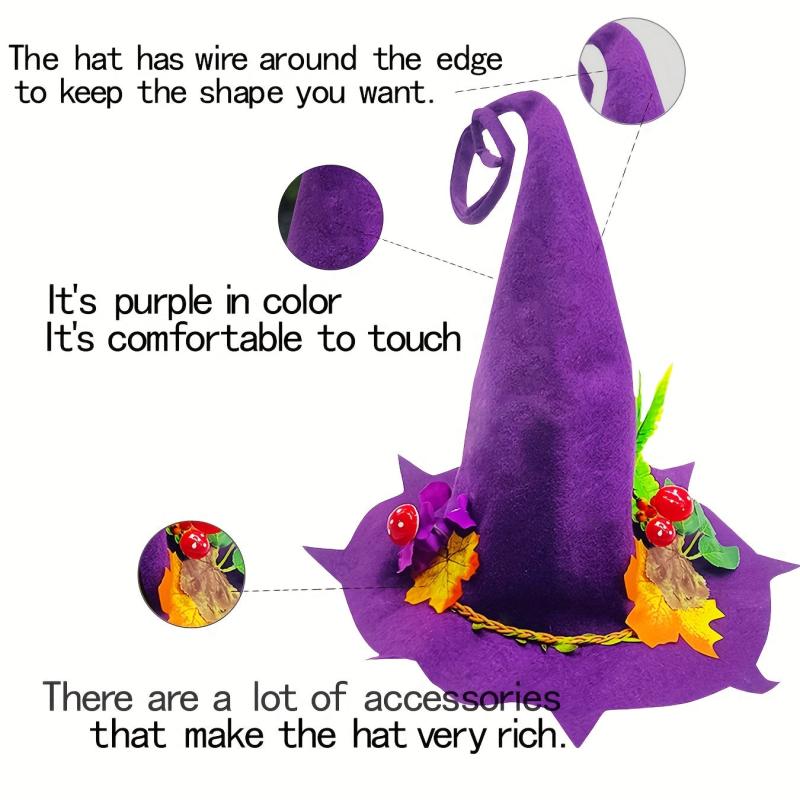 Party Carnival Dress Up Hat Felt Pointed Hat Halloween Models