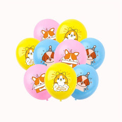 38pcs Dog Birthday Party Supplies Pull Flag Balloon Banner Cake Decoration Set