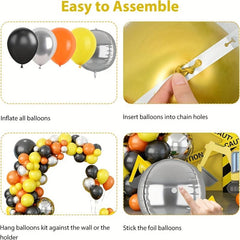 125pcs Engineering Vehicle Theme Party Balloon Set
