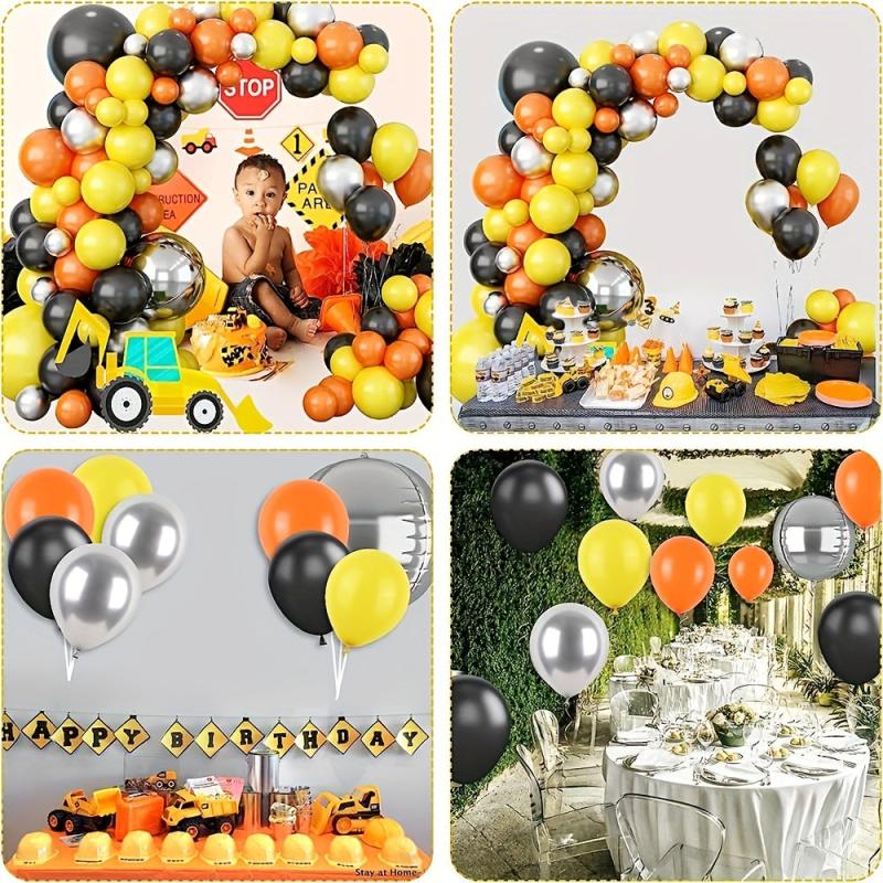 125pcs Engineering Vehicle Theme Party Balloon Set