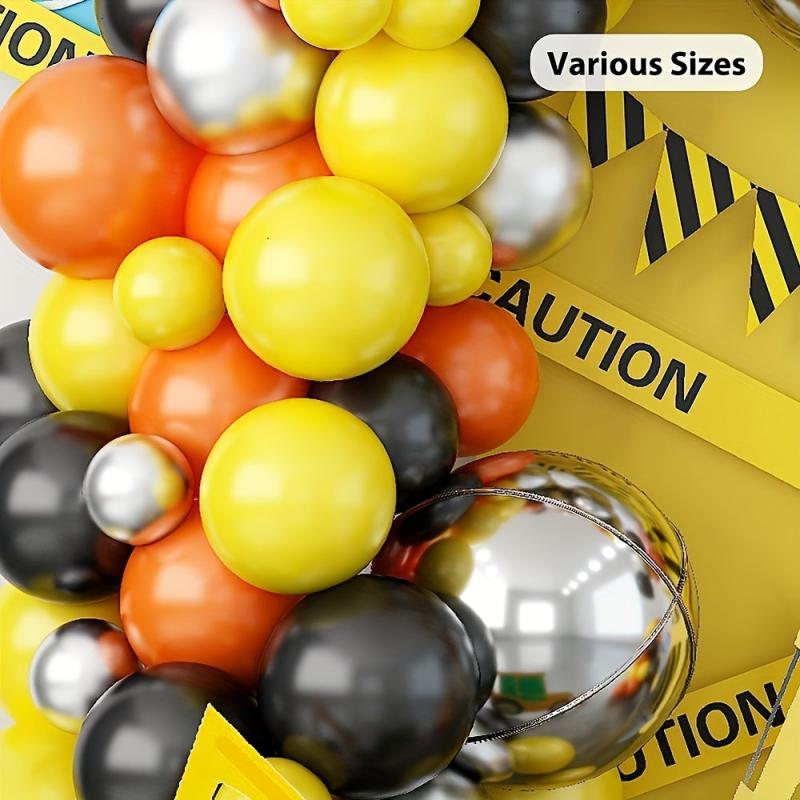 125pcs Engineering Vehicle Theme Party Balloon Set