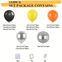 125pcs Engineering Vehicle Theme Party Balloon Set