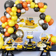 125pcs Engineering Vehicle Theme Party Balloon Set
