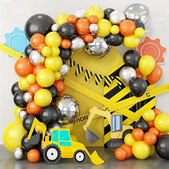 125pcs Engineering Vehicle Theme Party Balloon Set