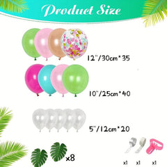 Tropical Luau Party Decorations Set Palm Leaves Balloons Arch Table Decor