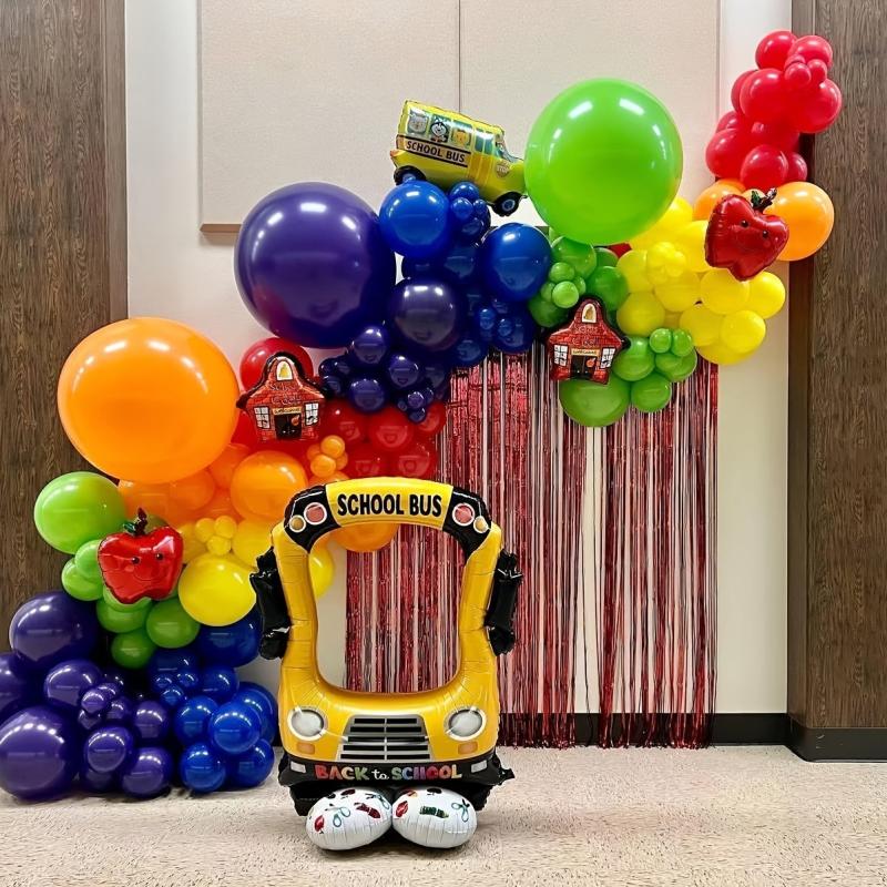 School Bus Balloon Garland Kit - Back To School Decoration