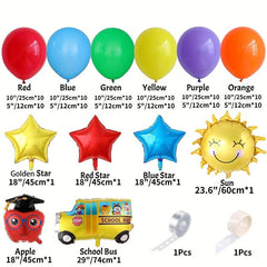 School Bus Balloon Garland Kit - Back To School Decoration