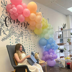 Pastel Rainbow Balloon Arch Kit Carnival Circus Balloon Garland