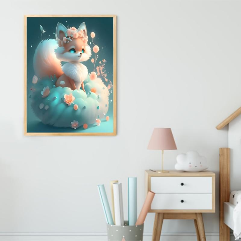 Cartoon Fox Canvas Poster for Home Wall Art Decoration