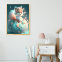 Cartoon Fox Canvas Poster for Home Wall Art Decoration