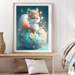 Cartoon Fox Canvas Poster for Home Wall Art Decoration