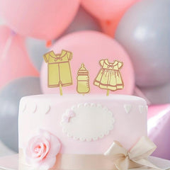 Party Cake Baking Decoration Baby Clothes Bottle Skirt Cake Insert
