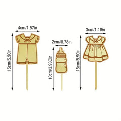 Party Cake Baking Decoration Baby Clothes Bottle Skirt Cake Insert