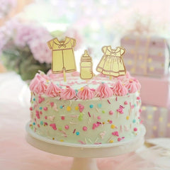 Party Cake Baking Decoration Baby Clothes Bottle Skirt Cake Insert