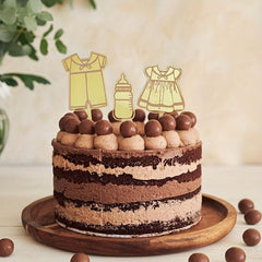 Party Cake Baking Decoration Baby Clothes Bottle Skirt Cake Insert