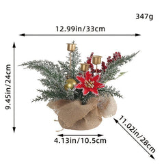 Christmas Candle Holder Decoration Red Fruit Garland Creative Desktop Decor