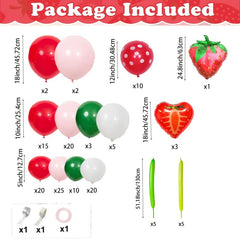Strawberry Birthday Party Decorations Balloon Garland Kit