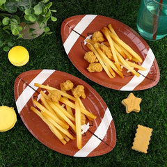10pcs Football Shaped Disposable Paper Plates Football Party Plates