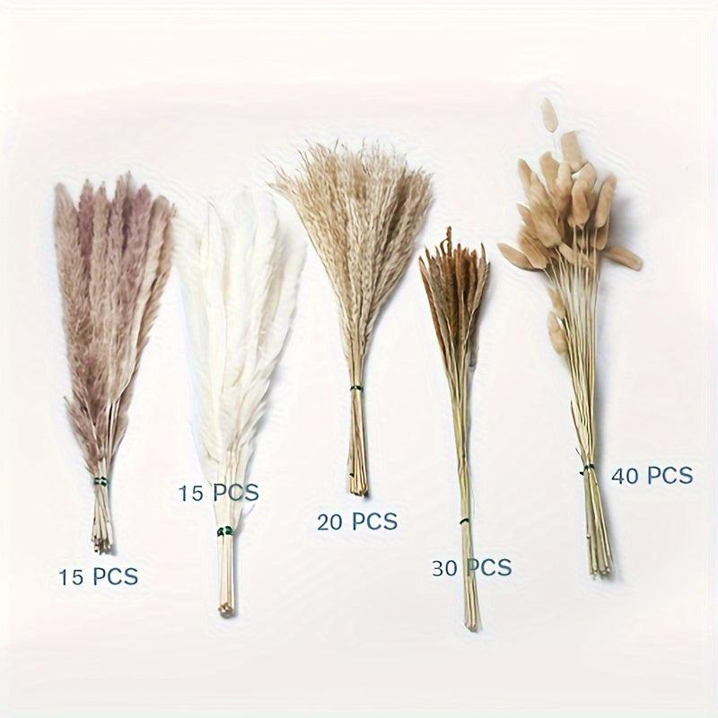 120pcs Dried Pampas Grass Decor for Boho Home Wedding Decor