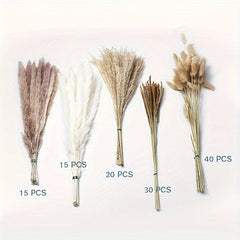 120pcs Dried Pampas Grass Decor for Boho Home Wedding Decor