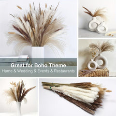 120pcs Dried Pampas Grass Decor for Boho Home Wedding Decor