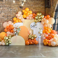 143pcs Orange Balloons Garland Kit for Party Supplies
