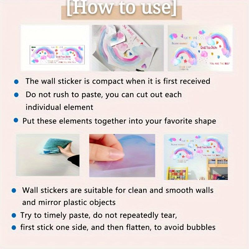 3pcs Set 3D Christmas Wall Sticker Tree Pattern Self Adhesive Wall Stickers