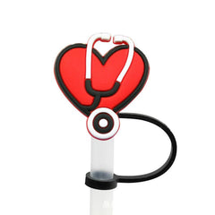 Anime Medical Style Straw Decoration Hat with Silicone Dust Plug