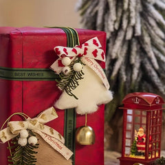 2pcs Christmas Tree Plush Bell Decoration - Holiday Party Decor