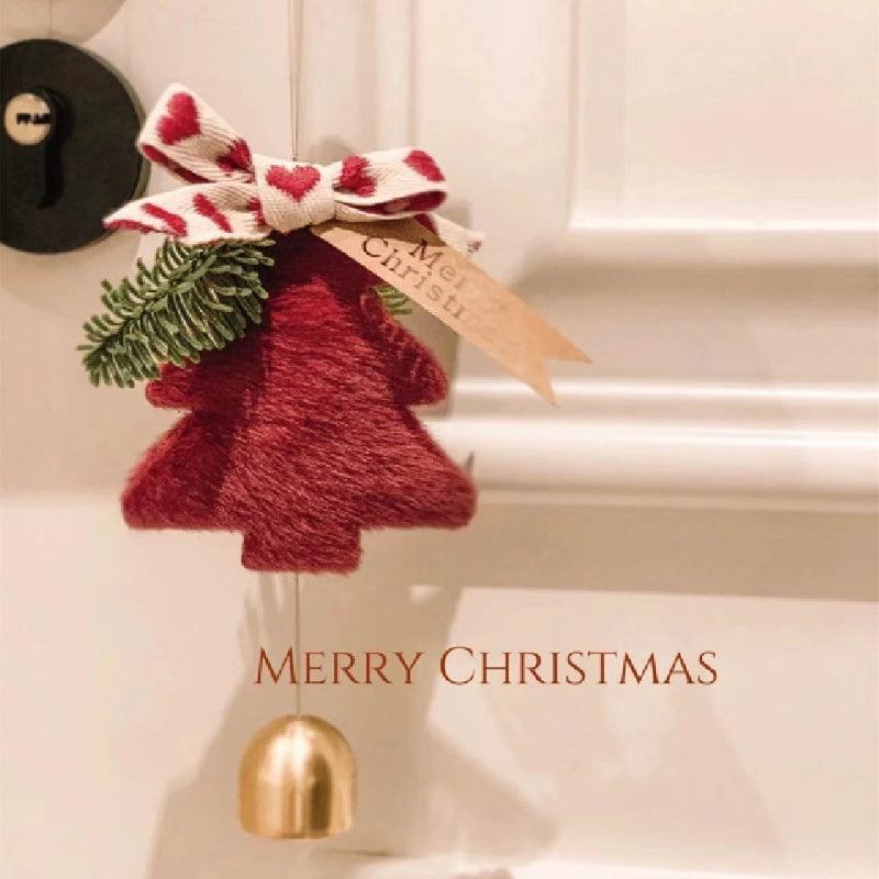 2pcs Christmas Tree Plush Bell Decoration - Holiday Party Decor
