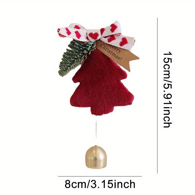 2pcs Christmas Tree Plush Bell Decoration - Holiday Party Decor