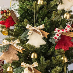 2pcs Christmas Tree Plush Bell Decoration - Holiday Party Decor