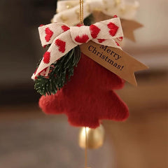 2pcs Christmas Tree Plush Bell Decoration - Holiday Party Decor
