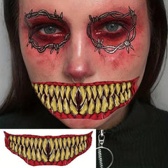 Halloween Mouth Tattoo Sticker Waterproof Temporary Tattoo Prank