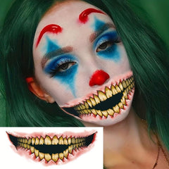 Halloween Mouth Tattoo Sticker Waterproof Temporary Tattoo Prank