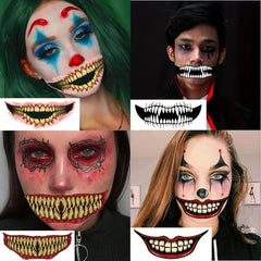 Halloween Mouth Tattoo Sticker Waterproof Temporary Tattoo Prank