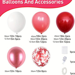 101pcs Red Balloon Garland Arch Kit for Birthday Wedding Events