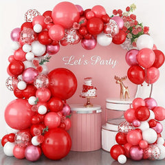 101pcs Red Balloon Garland Arch Kit for Birthday Wedding Events