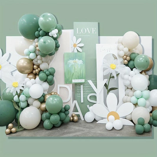 140pcs Olive Green Balloon Arch Set