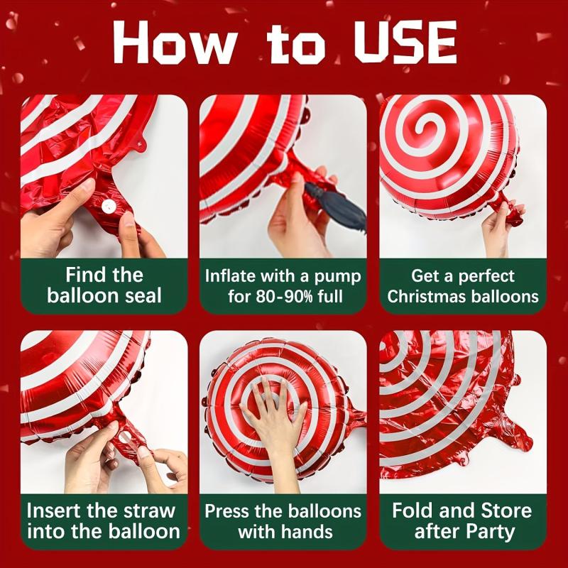 90pcs Christmas Balloons Set w/ Accessories for Christmas Party!