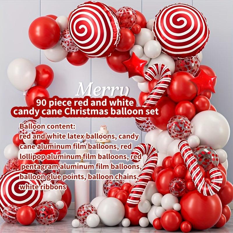 90pcs Christmas Balloons Set w/ Accessories for Christmas Party!