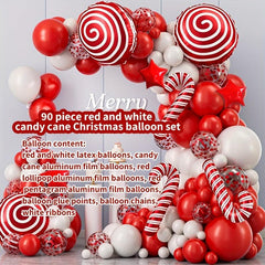 90pcs Christmas Balloons Set w/ Accessories for Christmas Party!