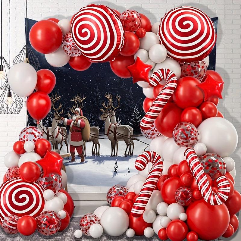 90pcs Christmas Balloons Set w/ Accessories for Christmas Party!