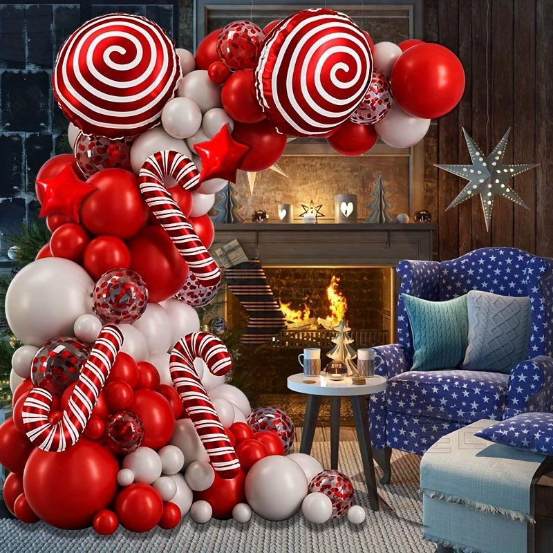 90pcs Christmas Balloons Set w/ Accessories for Christmas Party!