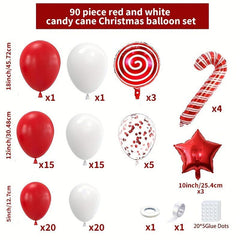 90pcs Christmas Balloons Set w/ Accessories for Christmas Party!