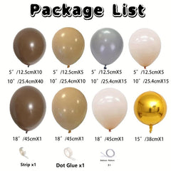 Brown Balloon Garland Arch Kit for Party Decoration